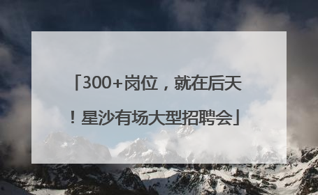 300+岗位，就在后天！星沙有场大型招聘会
